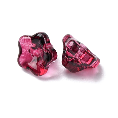 Baking Paint Transparent Glass Beads GLAA-T025-81C-02-1