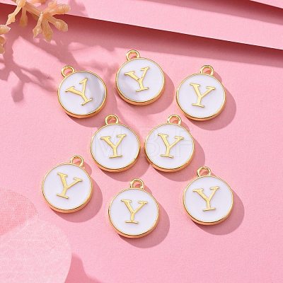 Golden Plated Alloy Charms X-ENAM-S118-01Y-1