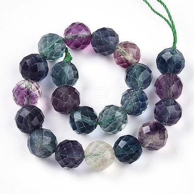 Natural Rainbow Fluorite Beads Strands G-S345-10mm-29-1