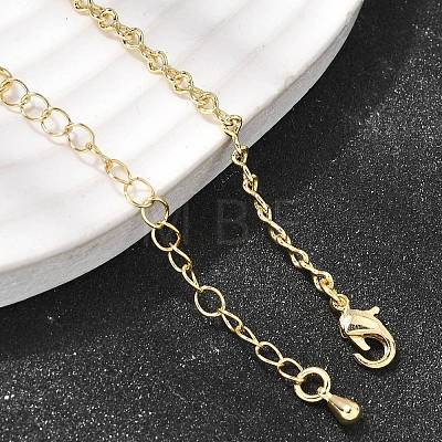 2.5MM Brass Twisted Infinity Link Chain Necklaces for Women NJEW-F366-07A-G-1