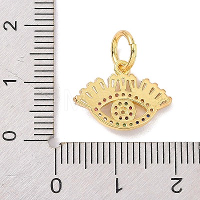 Real 18K Gold Plated Brass Micro Pave Cubic Zirconia Pendants KK-L209-036G-01-1