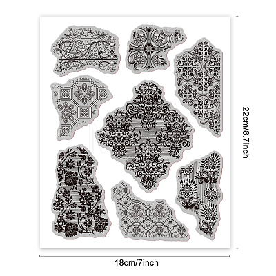 Rubber Clear Stamps DIY-WH0251-007-1