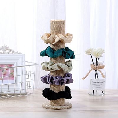 Linen Vertical Tower Jewelry Bracelet Display Stand ODIS-F006-02-1