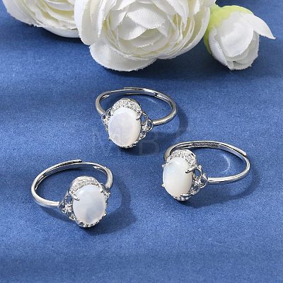 Brass Micro Pave Cubic Zirconia Finger Rings CU-CBA260E-05P-1