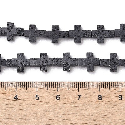 Synthetic Lava Rock Beads Strands G-B087-01A-03-1