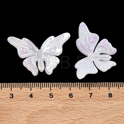 Plating Opaque Acrylic Imitation Shell Beads OACR-P039-02A-1