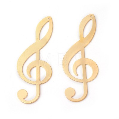 Brass Big Pendants KK-F772-15G-1