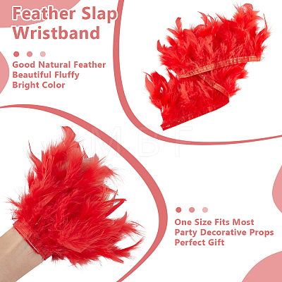 Feather Bracelets Wrist Band AJEW-WH0591-443B-1