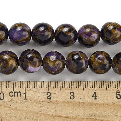 Synthetic Gold Clinquant Stone Beads Strands G-P549-A01-02E-1