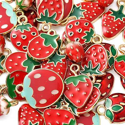 45Pcs 9 Styles Alloy Enamel Charms ENAM-CJ0003-97-1