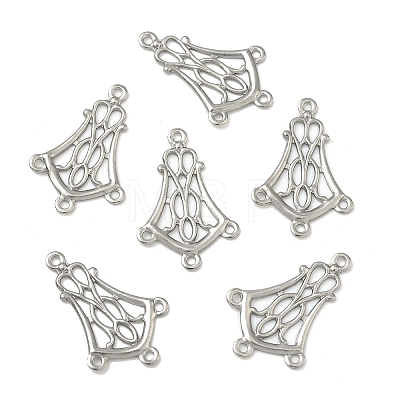 Tarnish Resistant 304 Stainless Steel Hollow Flower Chandelier Component Links STAS-R083-25-1