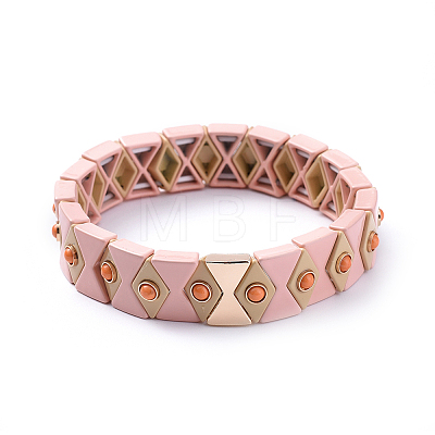 (Jewelry Parties Factory Sale)Tile Elastic Bracelets BJEW-K004-16A-1