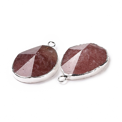 Natural Strawberry Quartz Pendants G-I207-14K-S-1