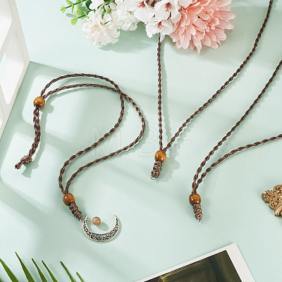 Adjustable Waxed Polyester Cord Necklace Making NJEW-TAC0028-1