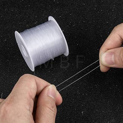 0.6mm White Tone Beading Nylon Wire Fishing Line Wire X-NWIR-R0.6MM-1