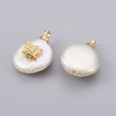 Natural Cultured Freshwater Pearl Pendants PEAR-F008-08G-1