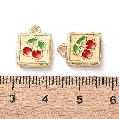 Rack Plating Alloy Enamel Pendants FIND-M038-08G-1