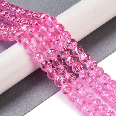 Drawbench Transparent Glass Beads Strands GLAD-Q012-8mm-03-1