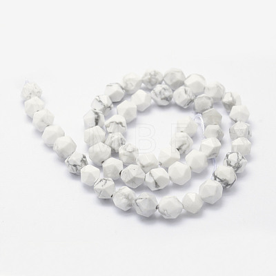 Natural Howlite Beads Strands G-F523-28-6mm-1