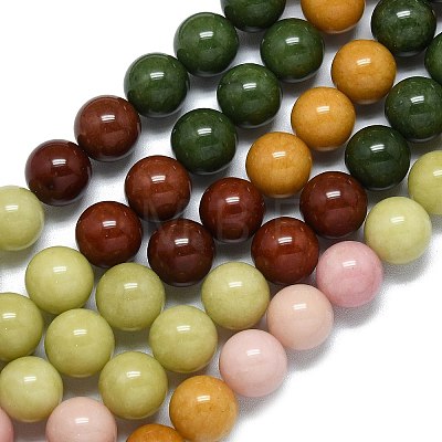 Natural Malaysia Jade Beads Strands G-B165-C07-14mm-1