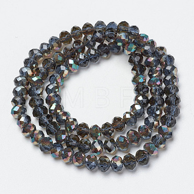Electroplate Glass Beads Strands EGLA-A034-T4mm-J04-1