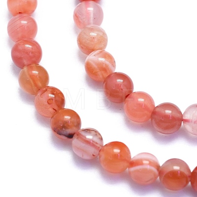 Natural South Red Agate Beads Strands G-K310-C03-4mm-1