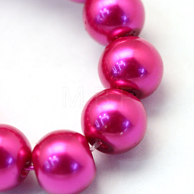 Baking Painted Pearlized Glass Pearl Round Bead Strands X-HY-Q003-6mm-17-1