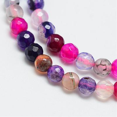 Natural Agate Bead Strands G-R344-4mm-36-1