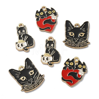 15Pcs 3 Styles Alloy Enamel Pendants ENAM-CJ0004-95-1