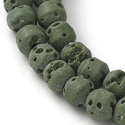 Synthetic Lava Rock Dyed Beads Strands G-H311-08D-07-1