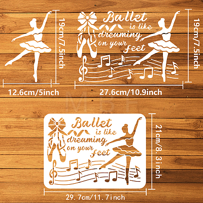 Plastic Drawing Painting Stencils Templates DIY-WH0396-548-1