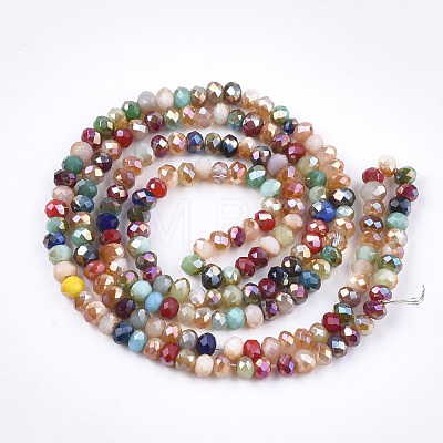 Electroplate Glass Beads Strands EGLA-T013-02-1
