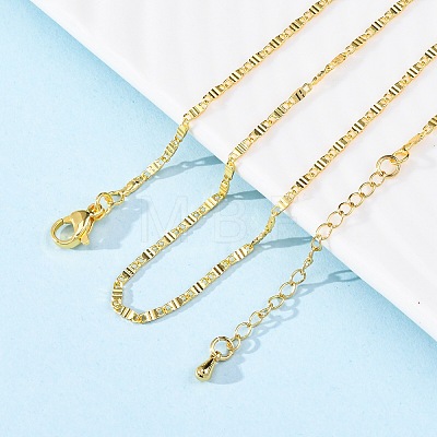 Brass Oval Link Chain Necklaces for Women NJEW-D302-10G-1