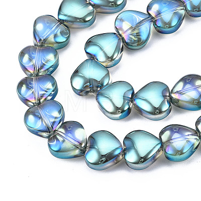 Electroplate Glass Beads Strands EGLA-N008-004-1