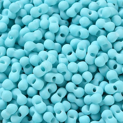 Rubberized Style Glass Seed Beads SEED-Z003-01D-1