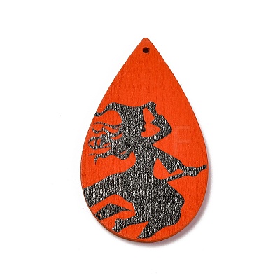 Single Face Printed Wood Pendants WOOD-B009-01I-1
