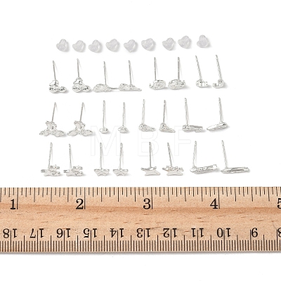 2 Pairs Alloy Stud Earrings for Women EJEW-FS0001-27J-1