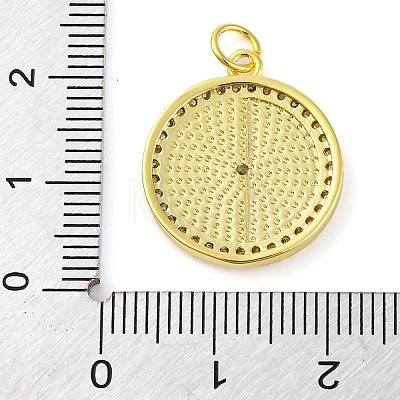 Christmas Series Brass Micro Pave Cubic Zirconia Pendants KK-S401-03G-B-1