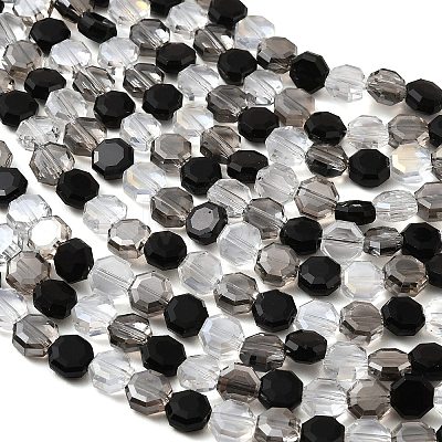 Electroplated Glass Beads Strands EGLA-A048-01A-06-1
