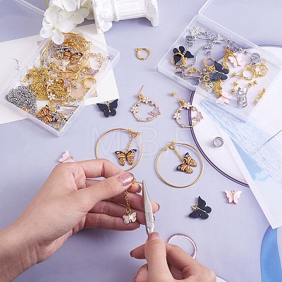 DIY Butterfly Earring Making Kit DIY-SZ0009-54-1
