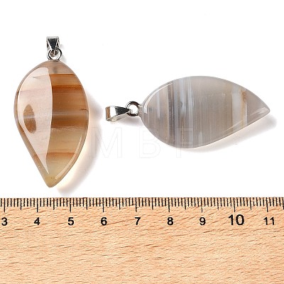 Natural Banded Agate Pendants GG-CBACB71-05P-19-1