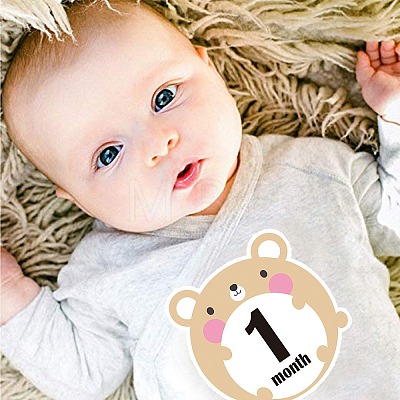 1~12 Months Number Themes Baby Milestone Stickers DIY-H127-B01-1