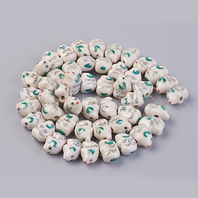 Handmade Porcelain Beads Strands PORC-L033-011-1