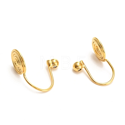 Brass Clip-on Earring Converters Findings KK-D060-02G-1