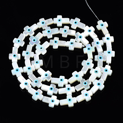 Natural White Shell Mother of Pearl Shell Beads SHEL-N026-156-1