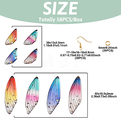 DIY Butterfly Wings Dangle Earring Making Kit DIY-TA0004-45-1