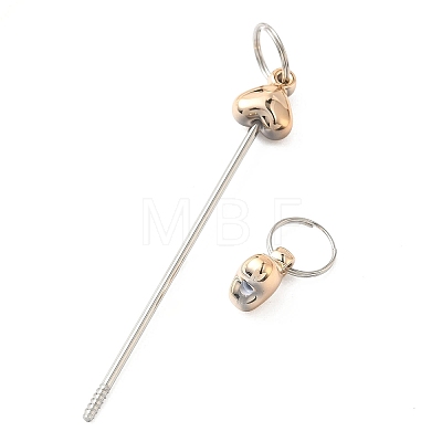 Iron Beadable Keychain Bar IFIN-F164-02-1