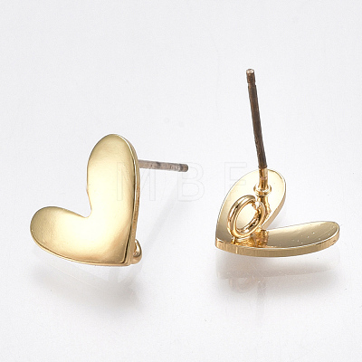 Brass Stud Earring Findings KK-S348-221-1