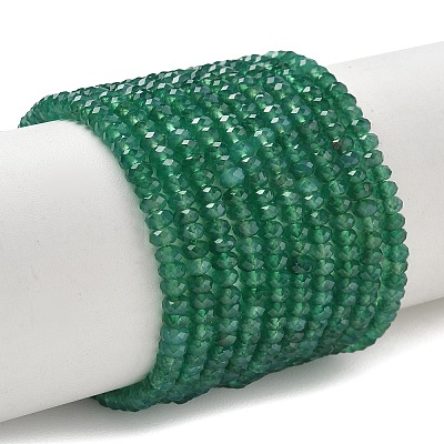 Dyed & Heated Natural Green Onyx Agate Beads Strands GG-CBA2E9C-B01-01-1