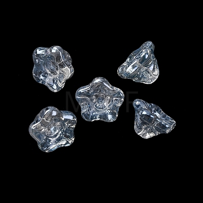 Electroplate Transparent Glass Beads GLAA-T025-81A-01-1